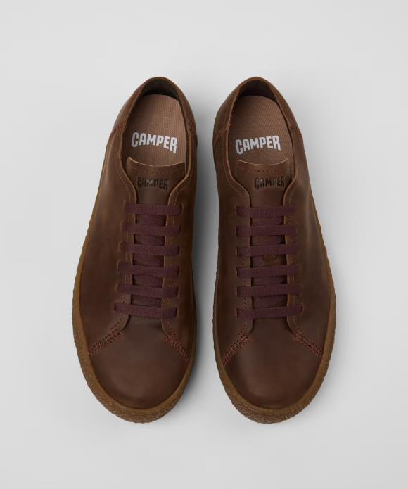 CAMPER PEU Zapatos marrones de nobuk para hombre.
