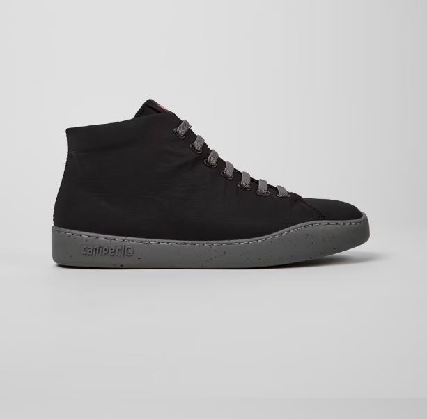 CAMPER PEU Sneakers altas negras de tejido para hombre.