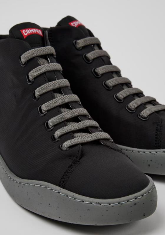 CAMPER PEU Sneakers altas negras de tejido para hombre.