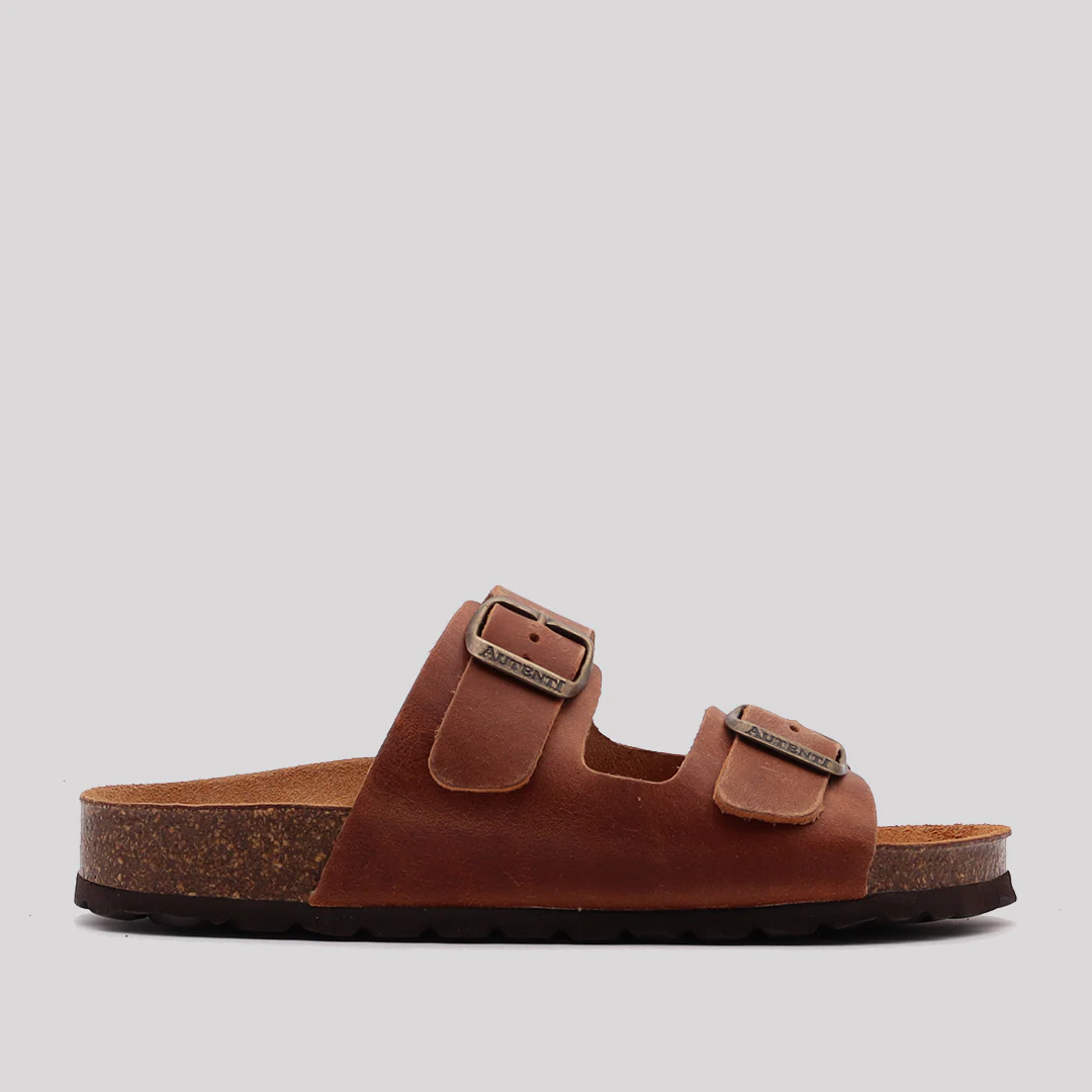 SANDALIA BIO MUJER PIEL MARRON