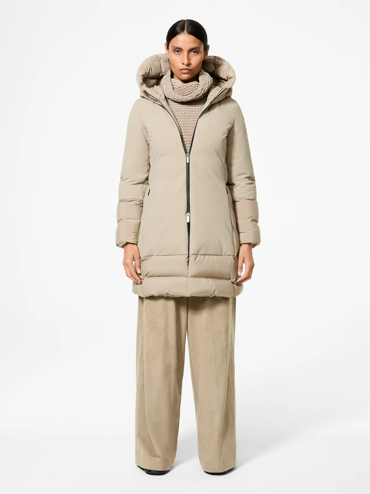 Chaqueta larga híbrida de invierno para mujer Surflex