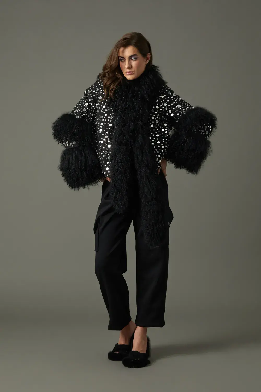 TETE BY ODETTE ABRIGO BOX ESPEJOS NEGRO