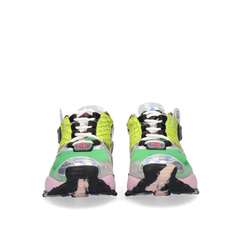 DEPORTIVA PARA MUJER EXE SNEAKER LEATHER GREEN PINK
