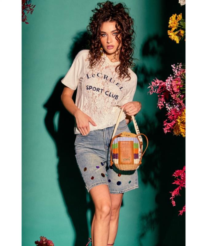 CAMISETA ENCAJE BLANCA LE CRUEL