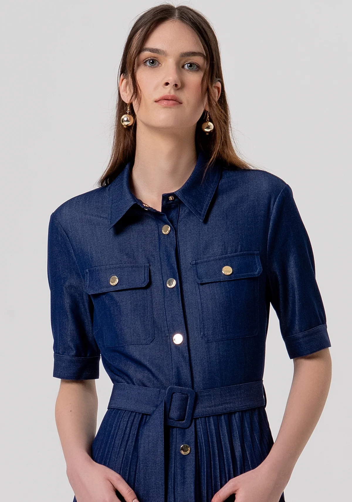  Polo Fracomina DENIM POLO BLOUSE