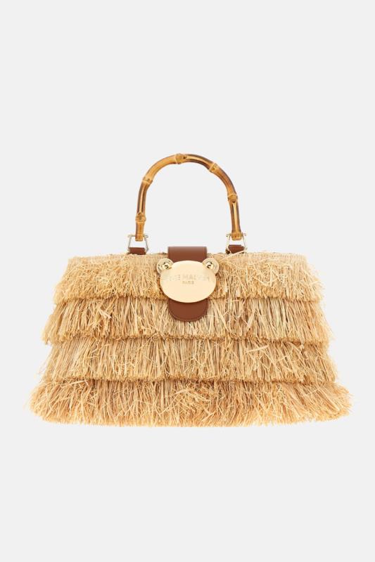 BOLSO CESTA RIAD CON FLECOS NATURAL