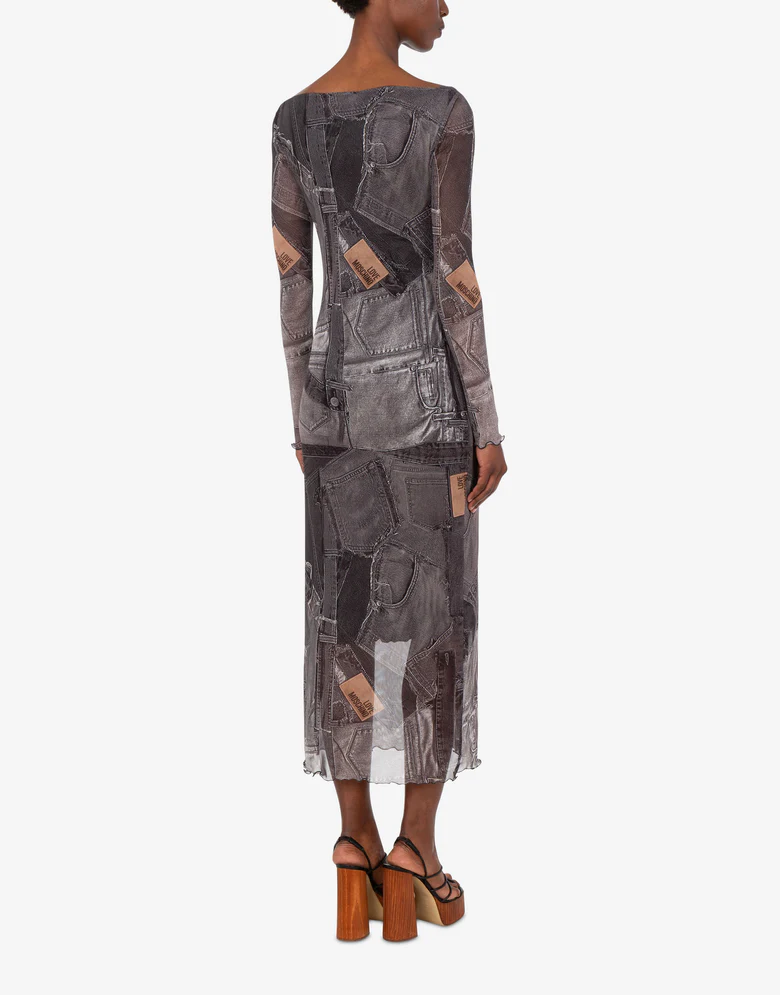 Vestido Love Moschino Black Denim
