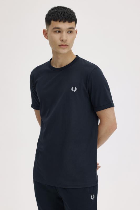 Camiseta para hombre FRED PERRY de cuello redondo AZUL