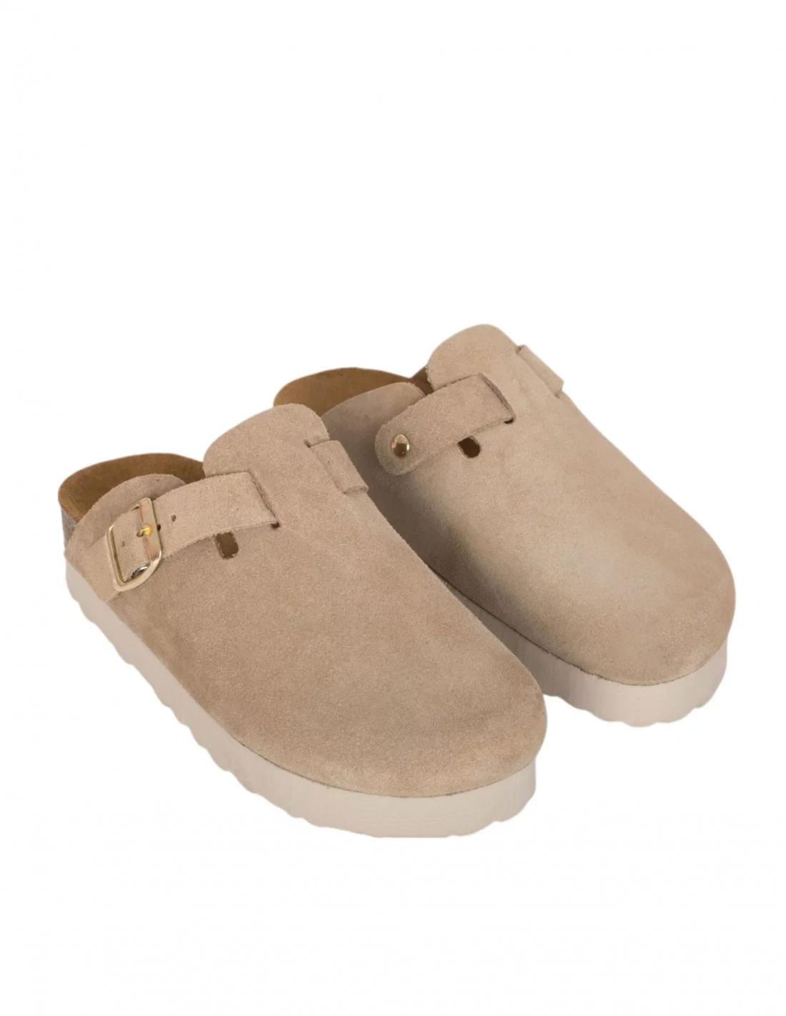 ZUECO PLATAFORMA MUJER SERRAJE TOPO