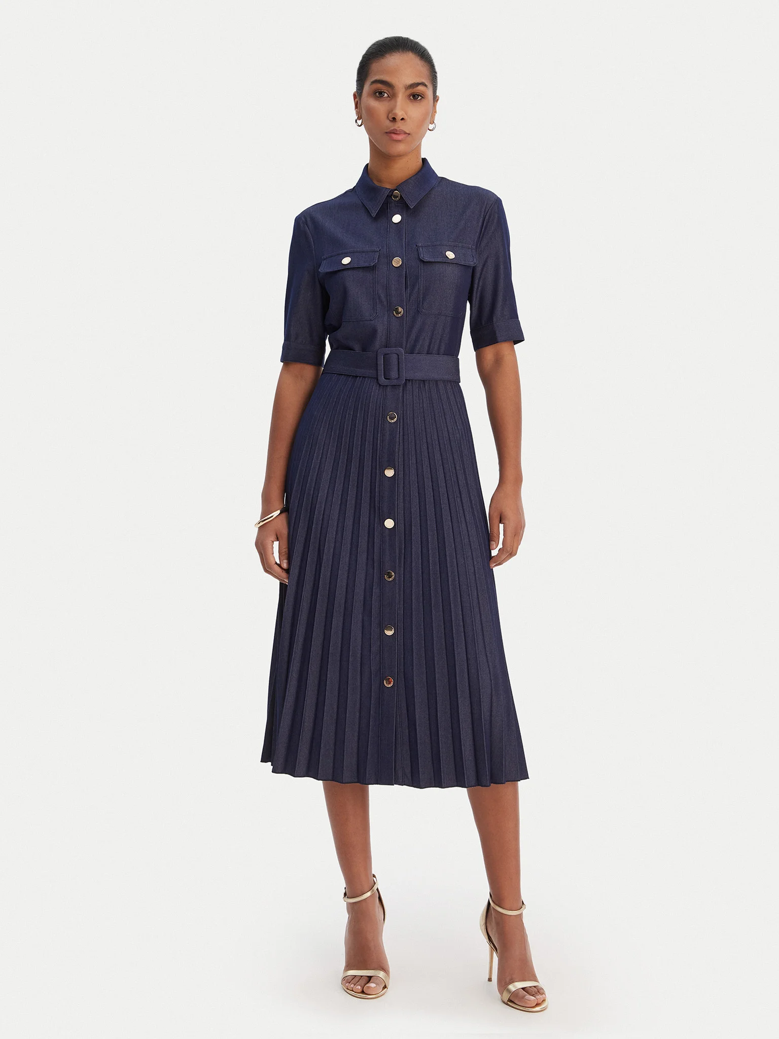 DENIM CHEMISIER Fracomina DARK BLUE