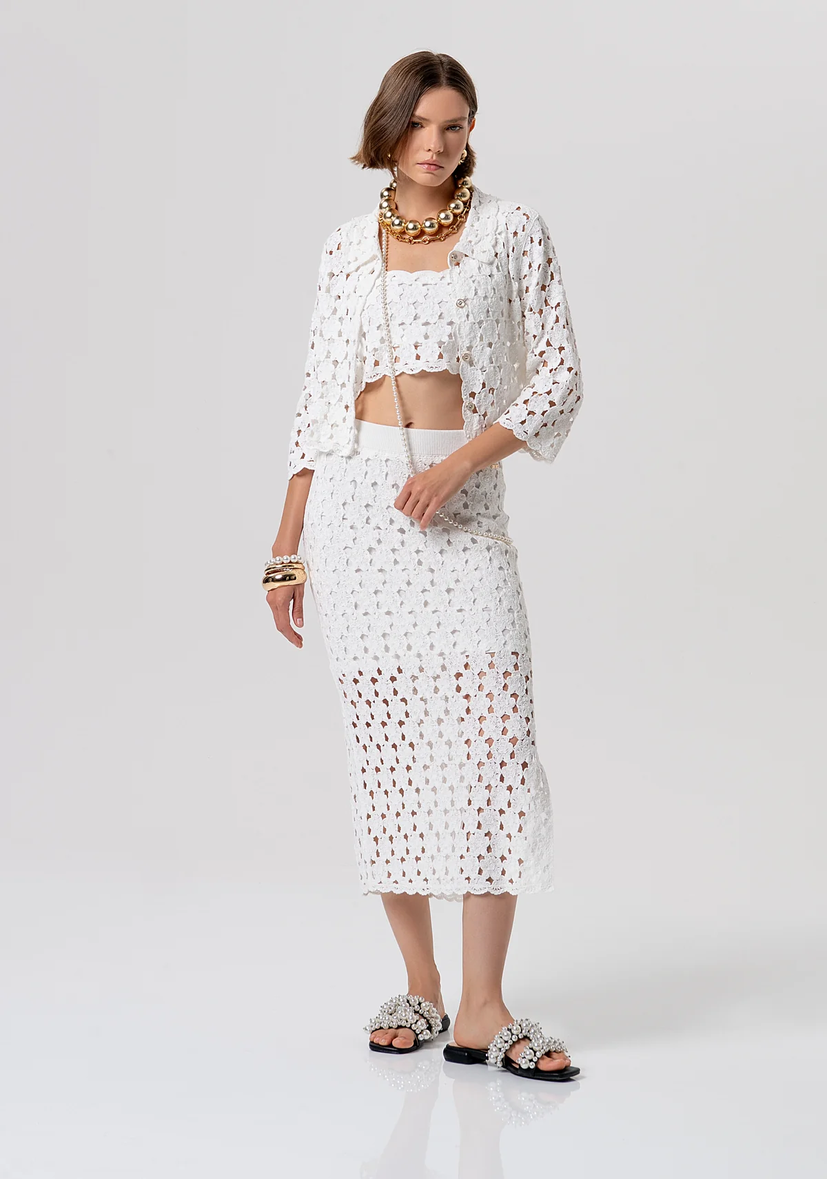 MIDI SKIRT Fracomina CREAM