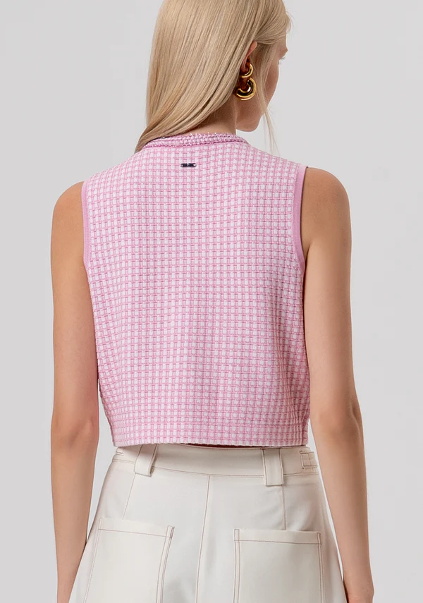 CHANEL Roundneck vest Fracomina Pink