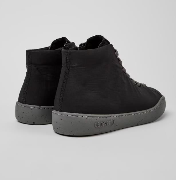 Sneakers botín CAMPER de tejido burdeos para mujer BLACK