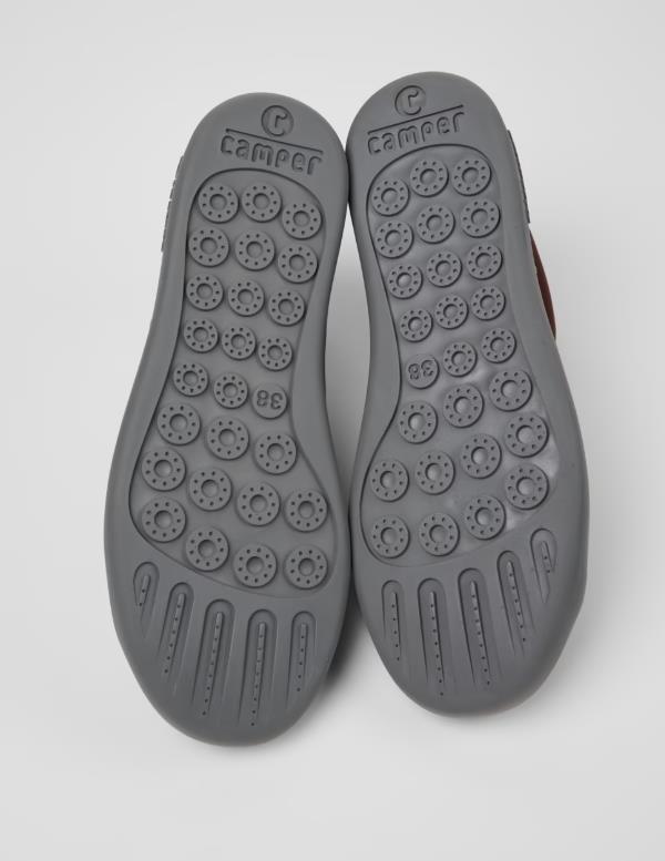 Sneakers botín CAMPER de tejido burdeos para mujer BLACK