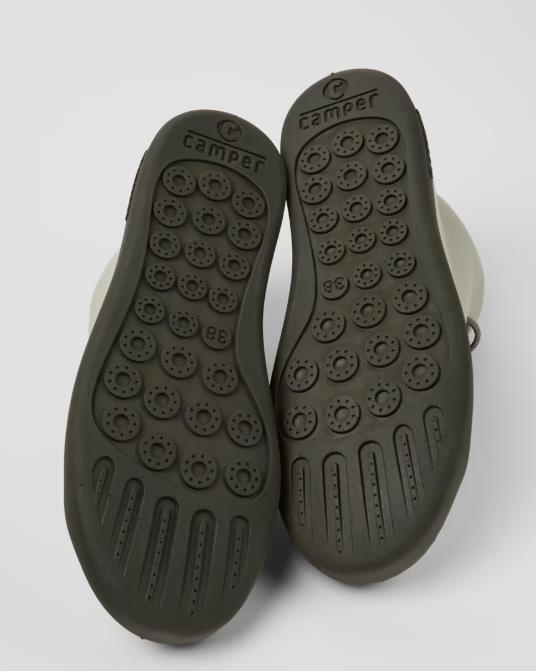 Sneakers botín CAMPER de piel gris para mujer Piedra