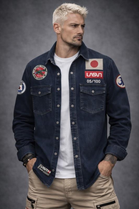 Sobrecamisa de hombre Lasal denim ZERO azul Medio