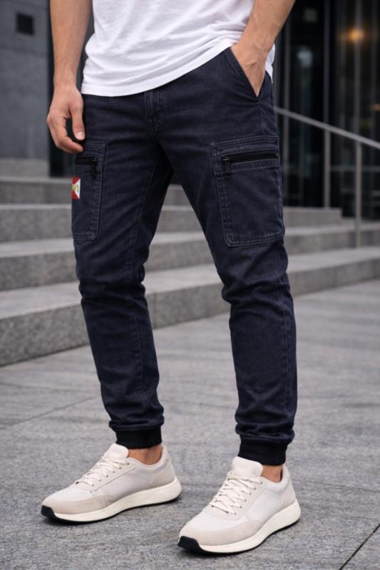 Pantalón de hombre Jogger cargo Lasal RED denim