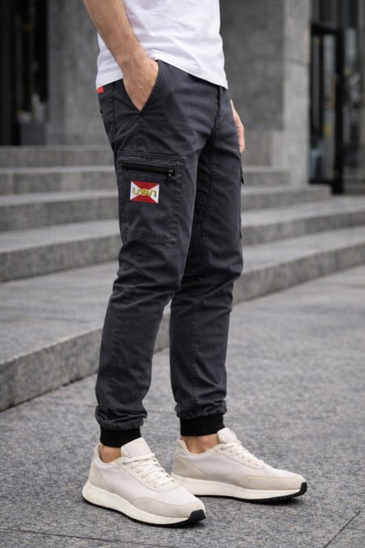 Pantalón de hombre Jogger cargo Lasal RED GRIS OSCURO