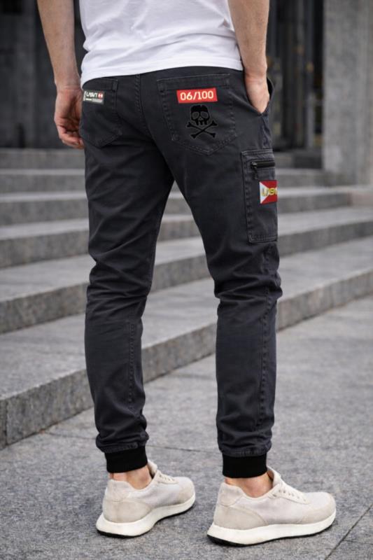 Pantalón de hombre Jogger cargo Lasal RED GRIS OSCURO