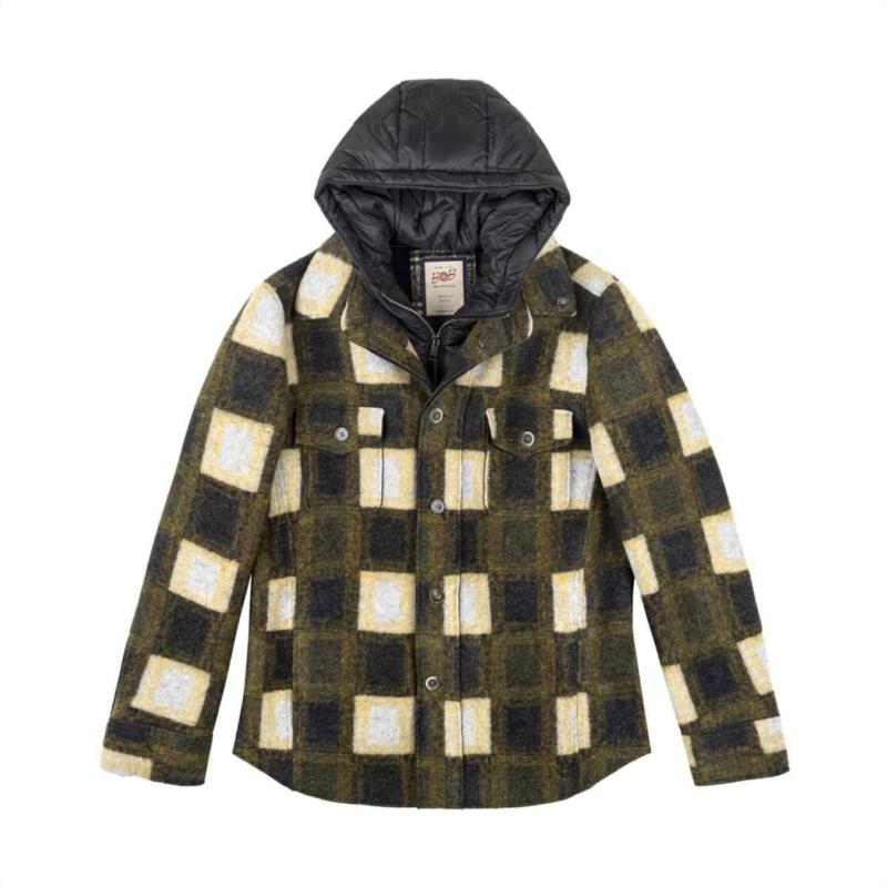 CHAQUETA BOB CON CAPUCHA BLUE/BROWN