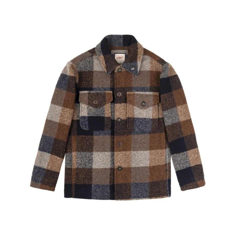CHAQUETA BOB GIACCA -CAMICIA TESSUTO BROWN/BLUE