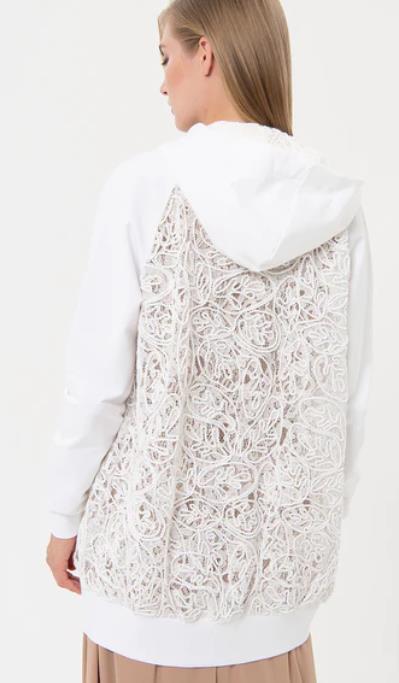 Long sweater FRACOMINA over fit with lace details