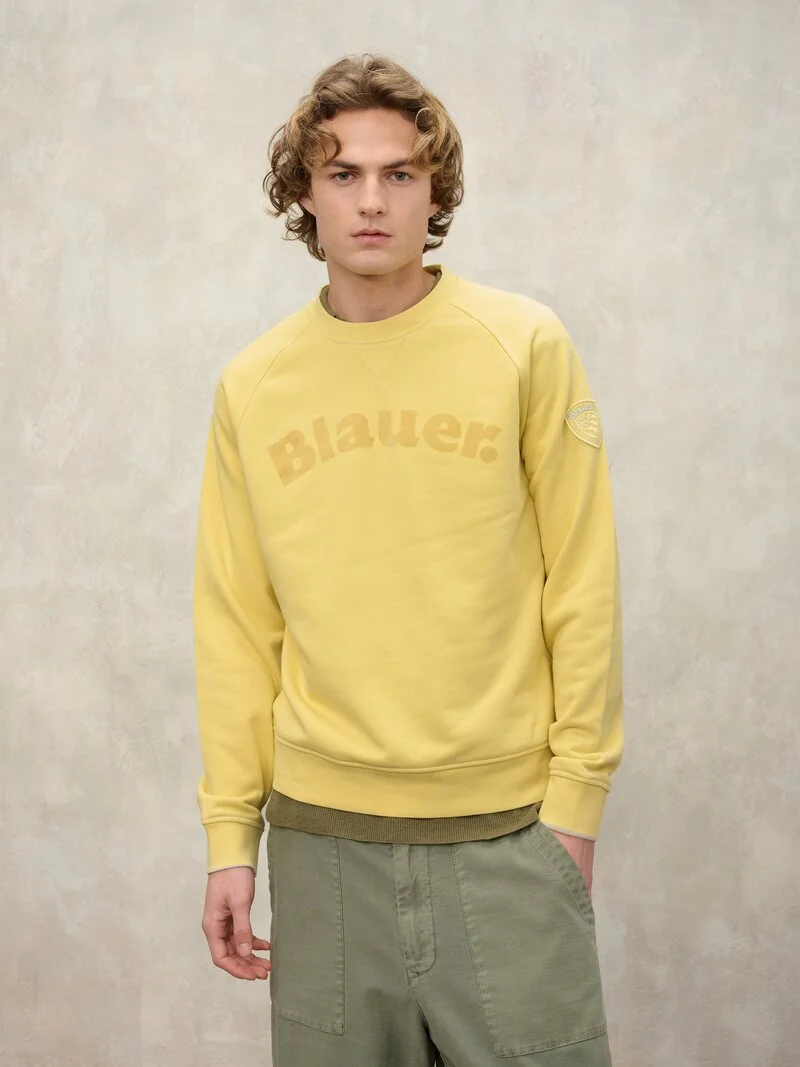 SUDADERA BLAUER ESCRITA FLOCK CAMP AMARILLO