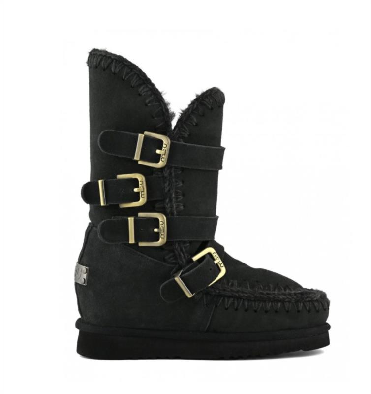 BOTA MOU NEW ESKIMO INNER WEDGE TALL BUCKLE BLACK