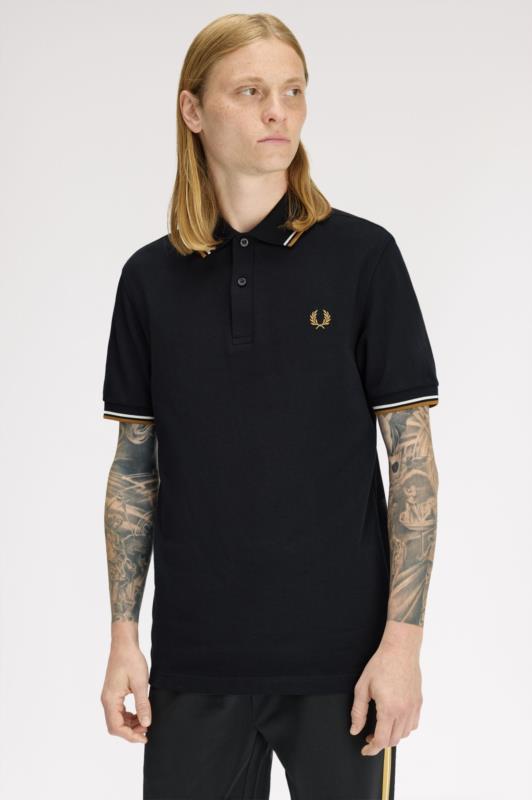 POLO FRED PERRY NEGRO