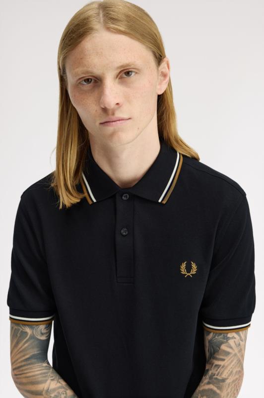 POLO FRED PERRY NEGRO