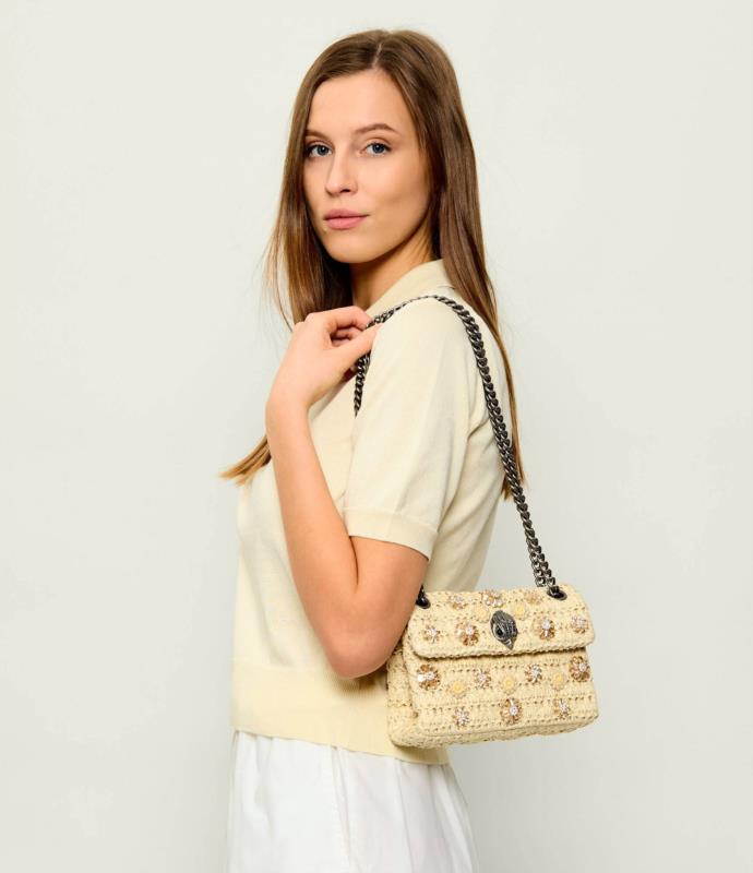 Bolso rafia mini Kensington beig