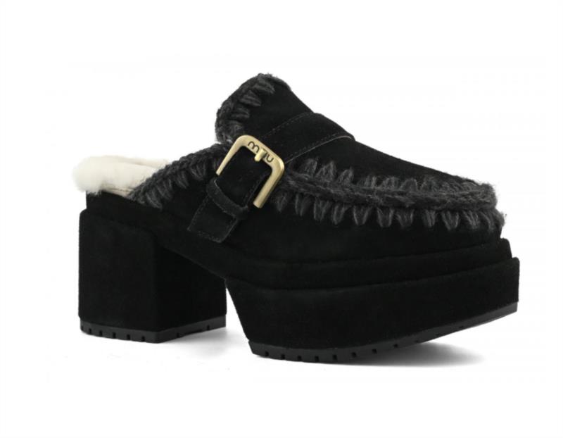 ZUECO MOU PLATAFORMA CLOG WITH BUCKLE STRA BLACK
