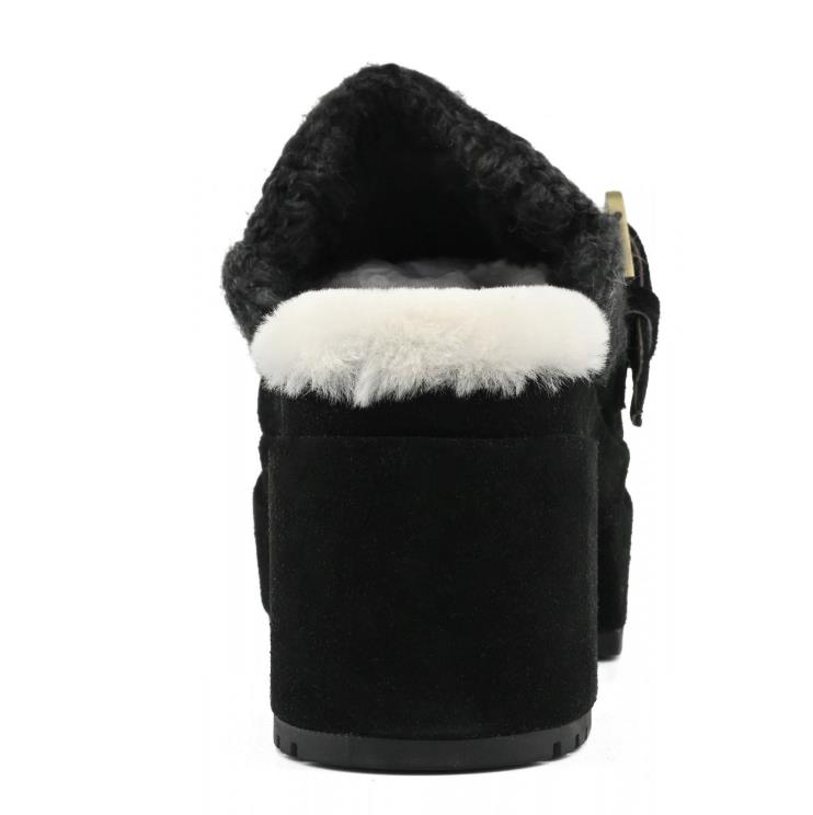 ZUECO MOU PLATAFORMA CLOG WITH BUCKLE STRA BLACK