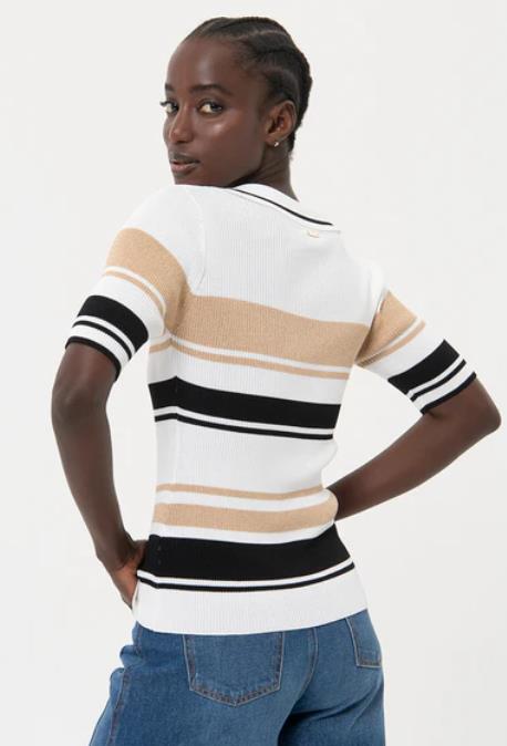 Knitted polo FRACOMINA with stripes