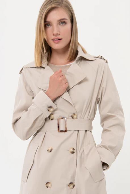 Long trench FRACOMINA regular fit made in technical fabric