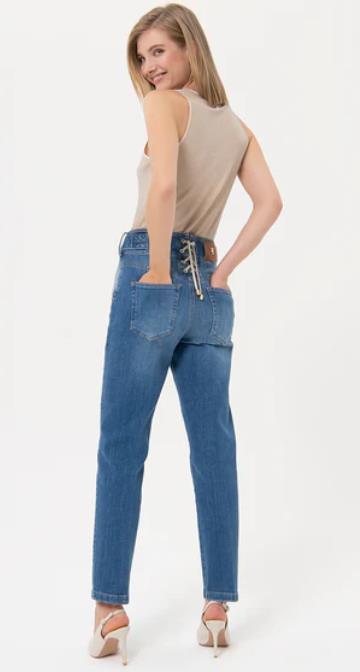 Jeans carrot FRACOMINA made in denim with middle wash