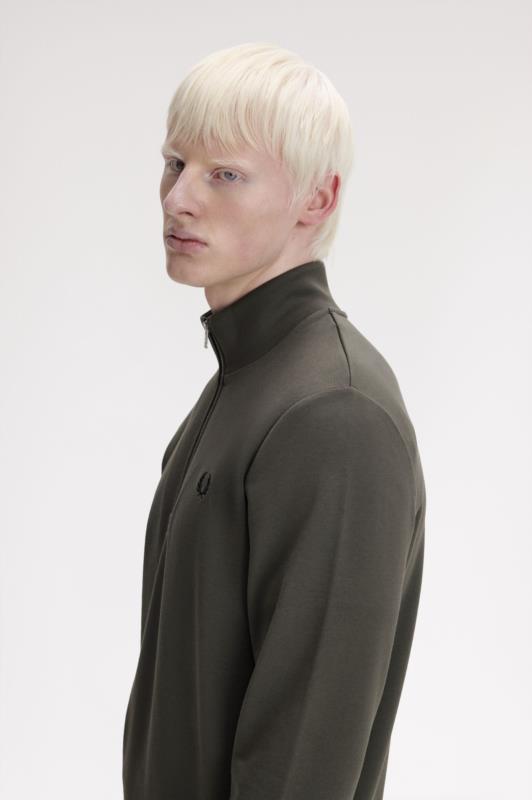 Sudadera Con Media Cremallera FRED PERRY GREEN