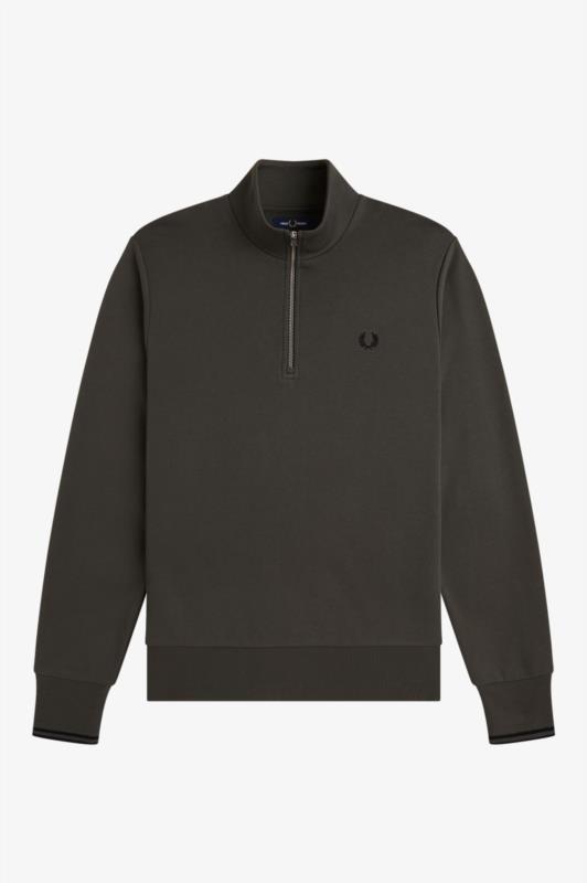 Sudadera Con Media Cremallera FRED PERRY GREEN