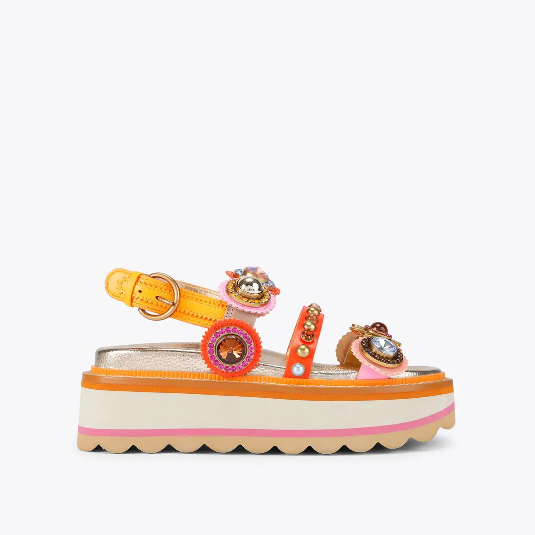 Sandalia KURT GEIGER de plataforma Octavia con tira trasera