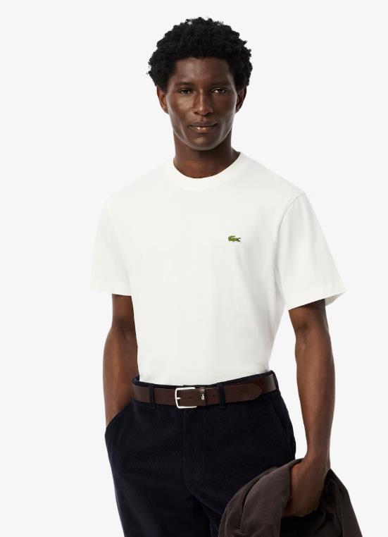 CAMISETA LACOSTE ALGODON BLANCO
