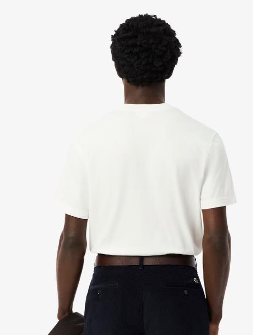 CAMISETA LACOSTE ALGODON BLANCO
