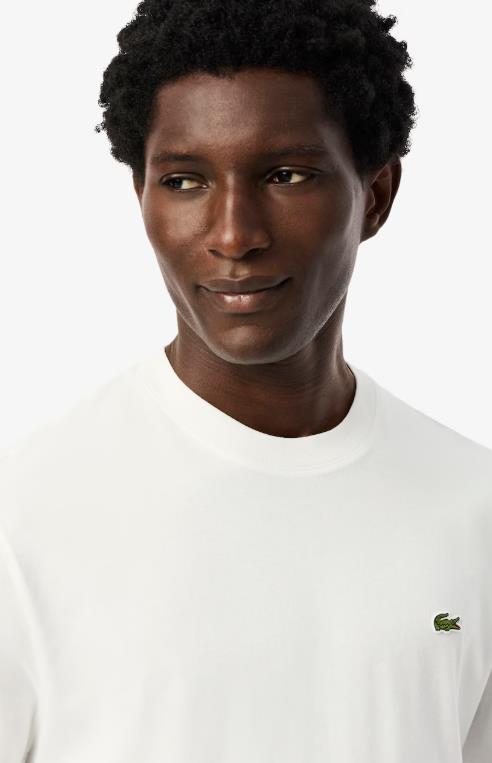 CAMISETA LACOSTE ALGODON BLANCO