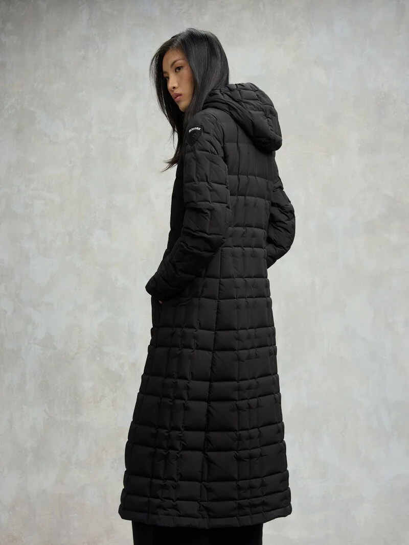 ABRIGO LARGA BLAUER IMPERMEABLE TRENCH LUNGHI BLACK