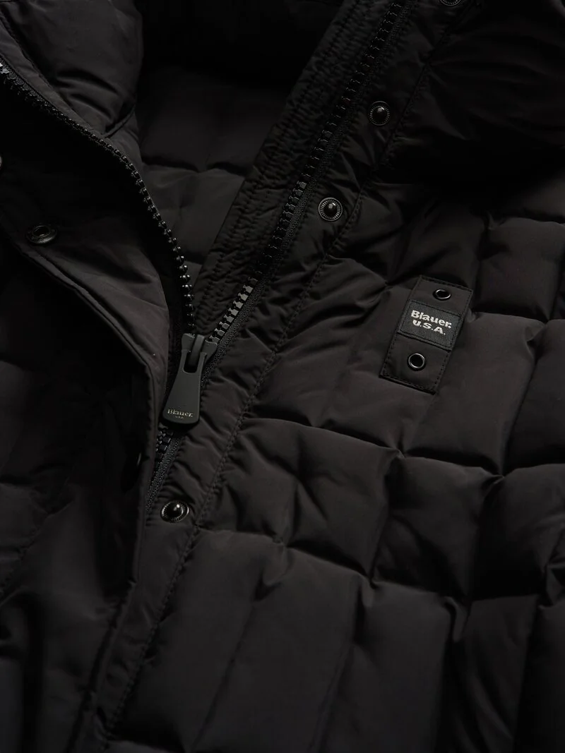 ABRIGO LARGA BLAUER IMPERMEABLE TRENCH LUNGHI BLACK