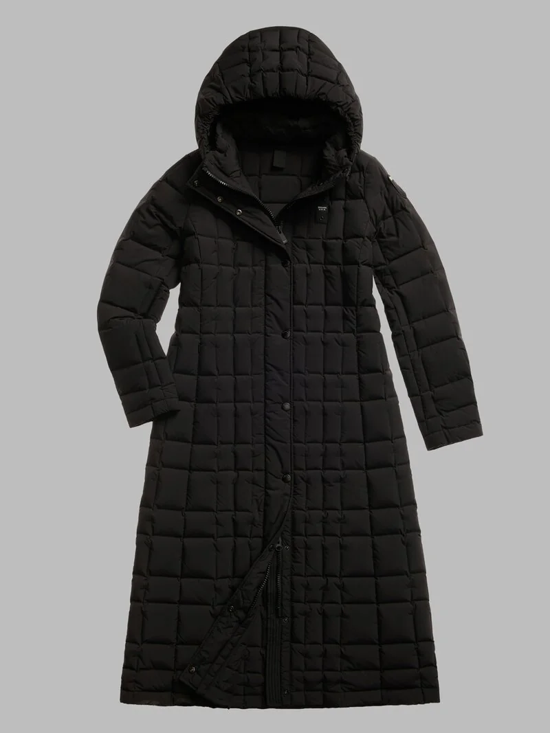 ABRIGO LARGA BLAUER IMPERMEABLE TRENCH LUNGHI BLACK
