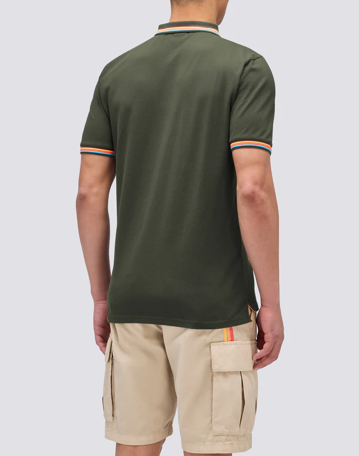 POLO BRICE DE ALGODÓN PIQUÉ CON DETALLES TRICOLOR PINE 01