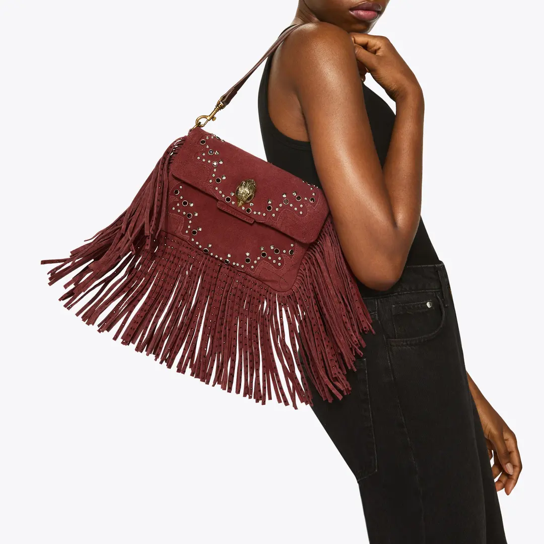 Bolso de hombro Oxford con flecos KURT GEIGER 