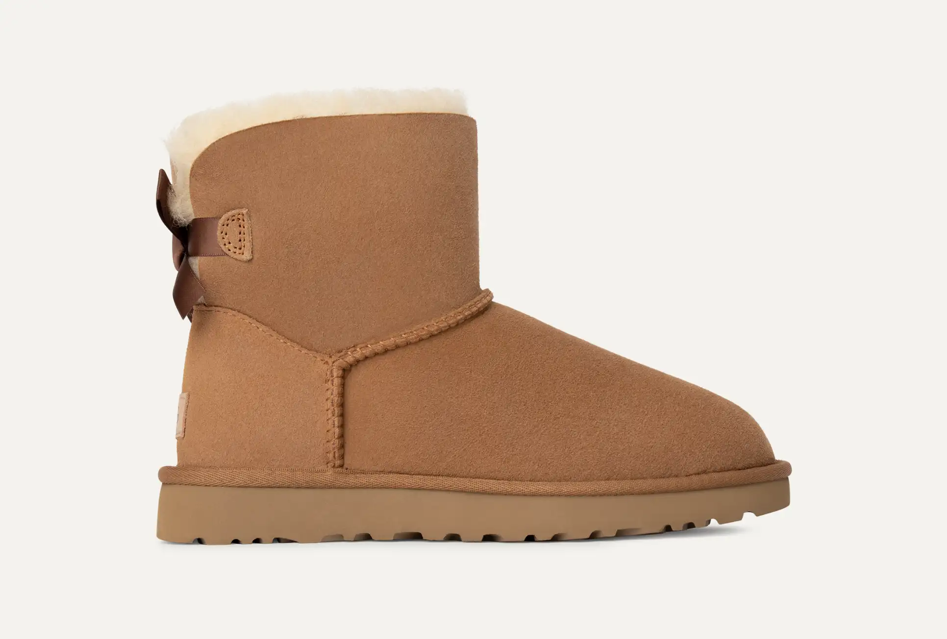 Mujer UGG Botas Mini Bailey Bow II CHESTNUT