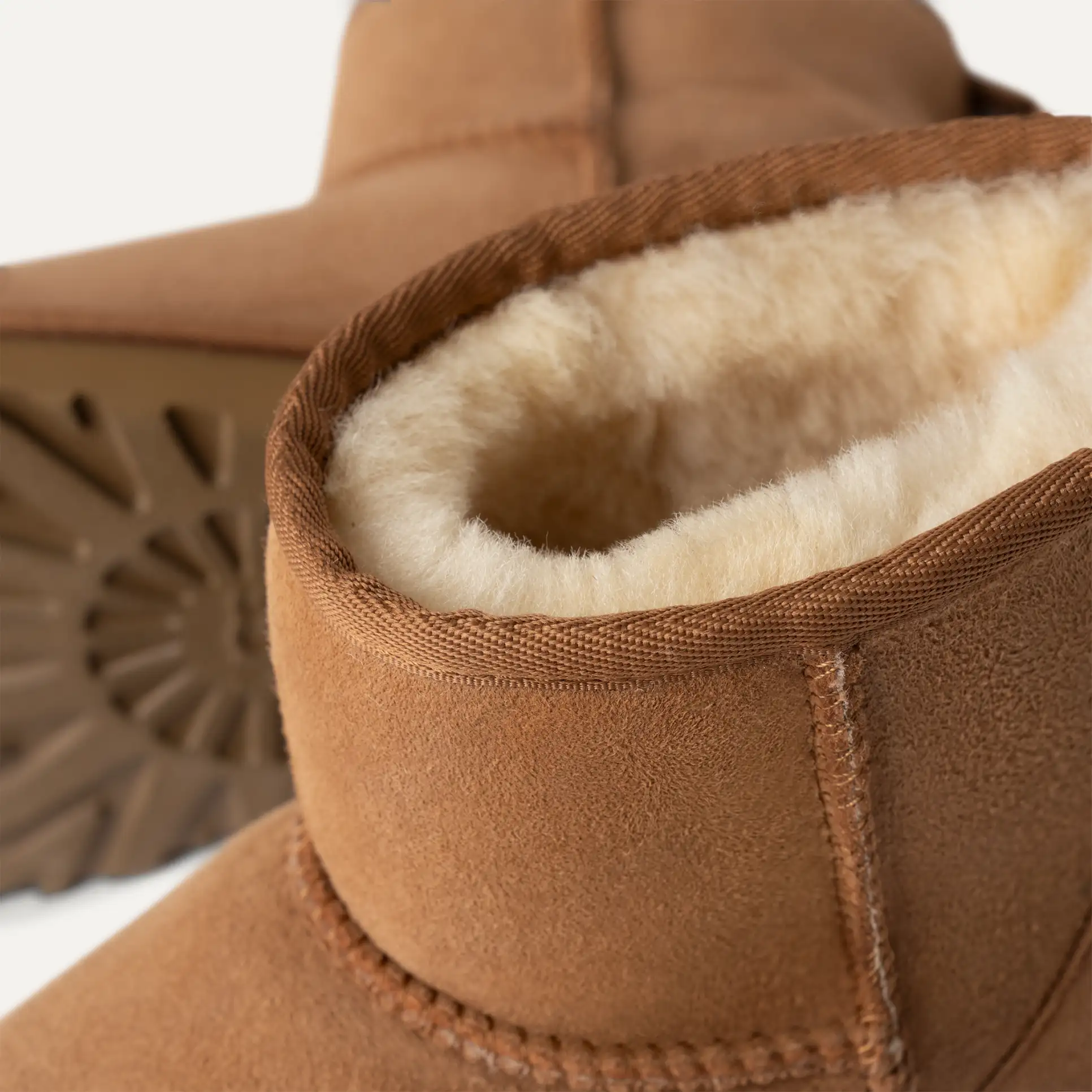 Mujer UGG Botas Mini Bailey Bow II CHESTNUT